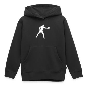 Spieler beim Tischtennis - Kinder Premium Organic Hoodie - Schwarz - Vorne - AI Model Kid Male (0cm)