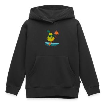 Sporty pear - Kids Premium Organic Hoodie - black - Front - AI Model Kid Male (0cm)