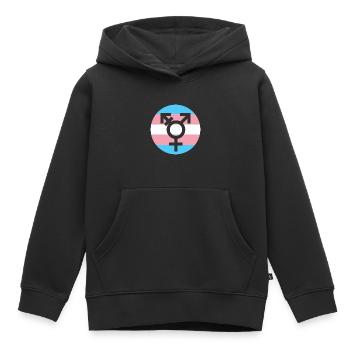 Transgender LGBTQ Pride Month Gay Lesbian - Sweat Premium à capuche enfant bio - noir - Devant - AI Model Kid Male (0cm)