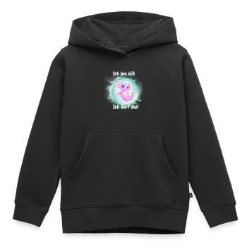 Ich bin süß - Kinder Premium Organic Hoodie - Schwarz - Vorne - AI Model Kid Male (0cm)