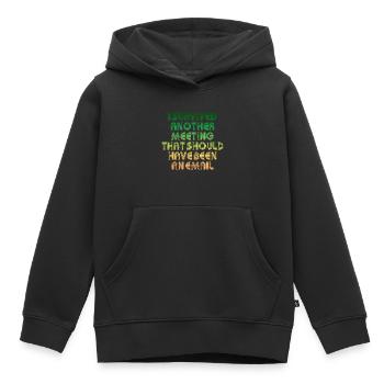 Réunion qui aurait dû être un devis par courriel - Sweat Premium à capuche enfant bio - noir - Devant - AI Model Kid Male (0cm)