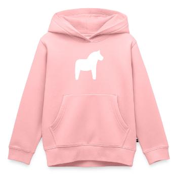 Cheval Dala Cheval Dala Symbole suédois typique - Sweat Premium à capuche enfant bio - rose - Devant - AI Model Kid Female (0cm)