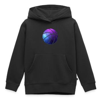 Basketball Galaxy - Sweat Premium à capuche enfant bio - noir - Devant - AI Model Kid Male (0cm)