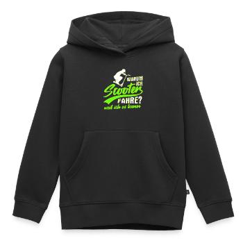 Stunt Scooter Tretroller Rollerfahrer Geschenk - Kinder Premium Organic Hoodie - Schwarz - Vorne - AI Model Kid Male (0cm)