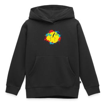 Kunstturnen Horizontale Balken Aquarell - Kinder Premium Organic Hoodie - Schwarz - Vorne - AI Model Kid Male (0cm)