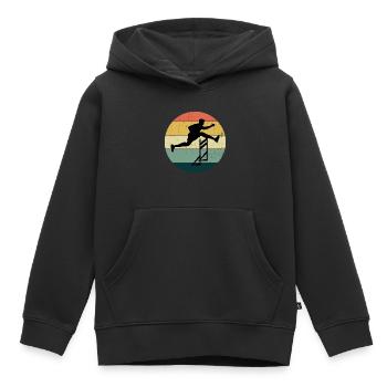 Hurdles Hurdling Hurdler Running Runner Athletes - Kids Premium Organic Hoodie - black - Front - AI Model Kid Male (0cm)