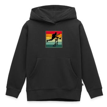 Hurdles Hurdling Hurdler Running Runner Athletes - Kids Premium Organic Hoodie - black - Front - AI Model Kid Male (0cm)