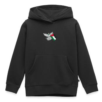 Palestine - Sweat Premium à capuche enfant bio - noir - Devant - AI Model Kid Male (0cm)