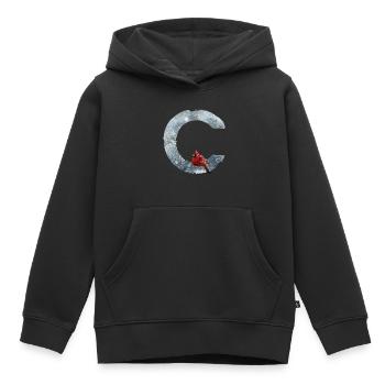 C – decorative character – winter - Kids Premium Organic Hoodie - black - Front - AI Model Kid Male (0cm)