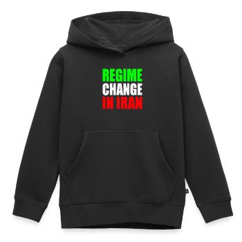 Regime change in iran - Kinder Premium Organic Hoodie - Schwarz - Vorne - AI Model Kid Male (0cm)