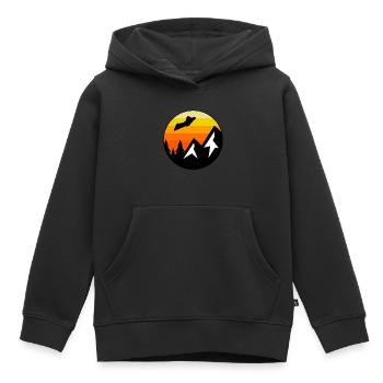 Wingsuit fliegen Base Jumping Skydiving Retro - Kinder Premium Organic Hoodie - Schwarz - Vorne - AI Model Kid Male (0cm)