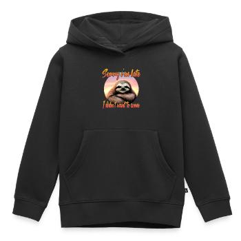 Grimmiges Faultier - Kinder Premium Organic Hoodie - Schwarz - Vorne - AI Model Kid Male (0cm)