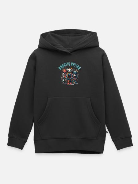 Roboter-Nation 2 - Kinder Premium Organic Hoodie - Schwarz