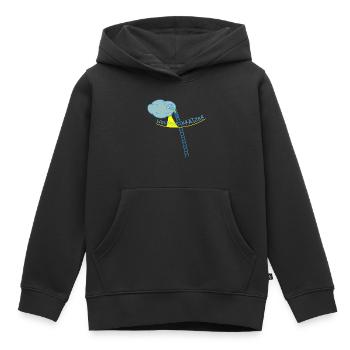 Hoffnung auf Sonne - Kinder Premium Organic Hoodie - Schwarz - Vorne - AI Model Kid Male (0cm)