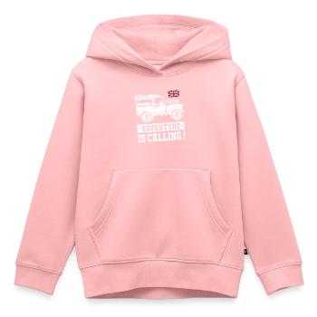 Landy Adventure is Calling - Kinder Premium Organic Hoodie - Rosa - Vorne - AI Model Kid Female (0cm)
