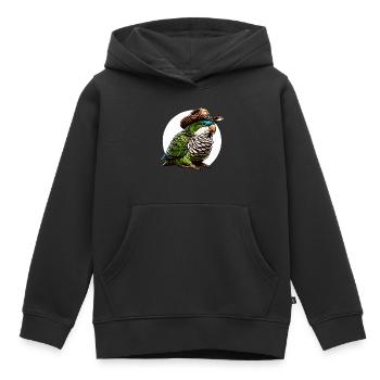 Quäker Papagei Mönch Sittich - Kinder Premium Organic Hoodie - Schwarz - Vorne - AI Model Kid Male (0cm)