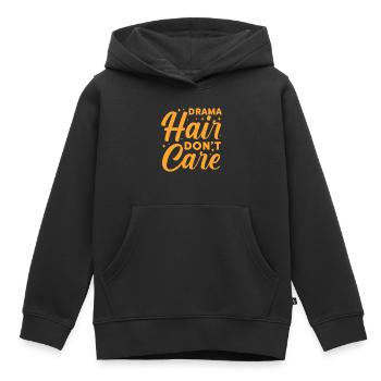 les cheveux de drame ne s’en soucient pas Design pour un cheveux de drame - Sweat Premium à capuche enfant bio - noir - Devant - AI Model Kid Male (0cm)