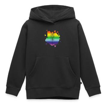 Attrape-rêve multicolore - Sweat Premium à capuche enfant bio - noir - Devant - AI Model Kid Male (0cm)