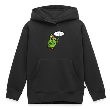 Smart bird - Kids Premium Organic Hoodie - black - Front - AI Model Kid Male (0cm)