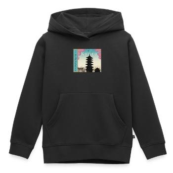 Kyoto Pagode im Abendlicht-Tavel Kyoto Japan - Kinder Premium Organic Hoodie - Schwarz - Vorne - AI Model Kid Male (0cm)