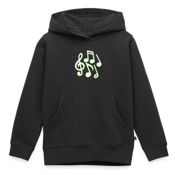 Noten Musik - Music Note - Kids Premium Organic Hoodie - black - Front - AI Model Kid Male (0cm)