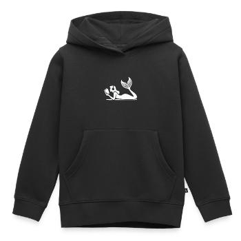 Buchmeerjungfrau im Lesezauber - Kinder Premium Organic Hoodie - Schwarz - Vorne - AI Model Kid Male (0cm)