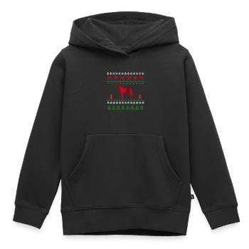 Idée de cadeau de lévrier moche de lévrier - Sweat Premium à capuche enfant bio - noir - Devant - AI Model Kid Male (0cm)