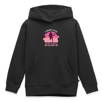 Lacrosse - Sweat Premium à capuche enfant bio - noir - Devant - AI Model Kid Male (0cm)