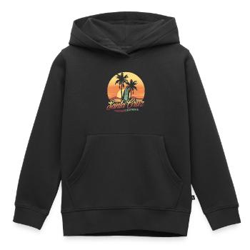 Santa Cruz, California - Kids Premium Organic Hoodie - black - Front - AI Model Kid Male (0cm)