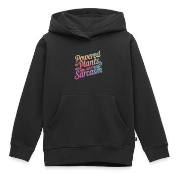 Végétarien Végétalien Végétarien Végétarien - Sweat Premium à capuche enfant bio - noir - Devant - AI Model Kid Male (0cm)