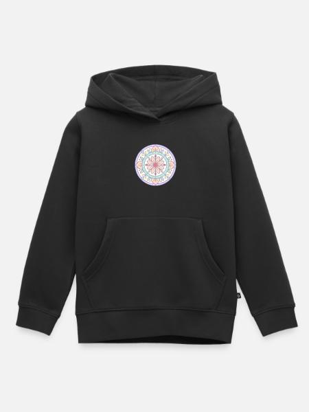 Mandala mit Risographie-Effekt - Kinder Premium Organic Hoodie - Schwarz