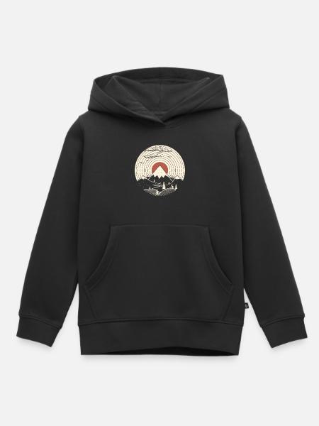 MTN LP Vinyle Mountain Graphique - Sweat Premium à capuche enfant bio - noir