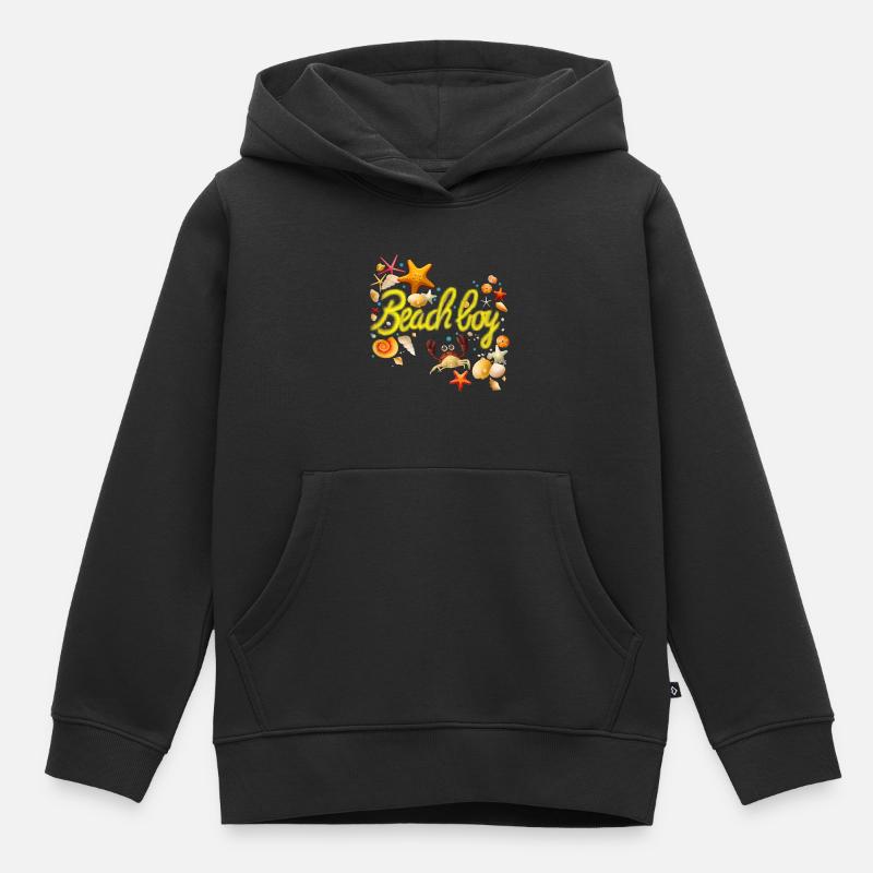 Beach boy - Sweat Premium à capuche enfant bio - noir