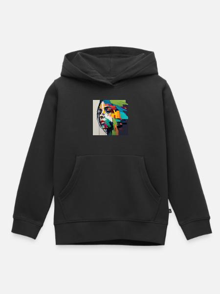 Premium Design - Kinder Premium Organic Hoodie - Schwarz