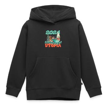 Ship of Fools Utopia in 2024 - Kids Premium Organic Hoodie - black - Front - AI Model Kid Male (0cm)