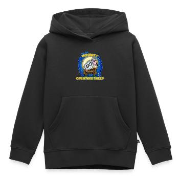 Funny Infinity Counting Sheep Sleepless Nights - Kids Premium Organic Hoodie - black - Front - AI Model Kid Male (0cm)