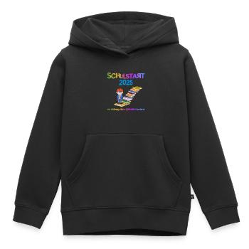Schulstart 2025 - Kinder Premium Organic Hoodie - Schwarz - Vorne - AI Model Kid Male (0cm)