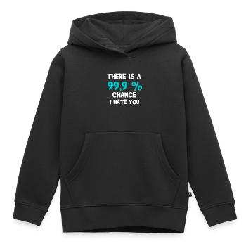 je te déteste - Sweat Premium à capuche enfant bio - noir - Devant - AI Model Kid Male (0cm)