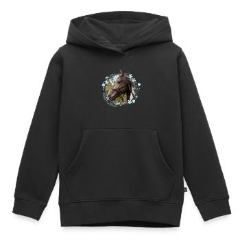 Ostwind Aufbruch nach Ora Porträt - Kinder Premium Organic Hoodie - Schwarz - Vorne - AI Model Kid Male (0cm)