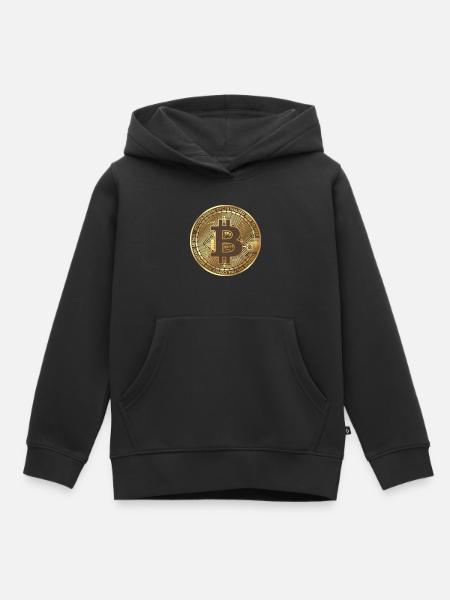 Bitcoin - Sweat Premium à capuche enfant bio - noir