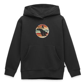 Retro Honigdachs Vintage Honigdachs - Kinder Premium Organic Hoodie - Schwarz - Vorne - AI Model Kid Male (0cm)