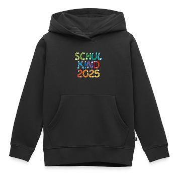 Schulkind 2025 Schule Einschulung Schulanfang - Kinder Premium Organic Hoodie - Schwarz - Vorne - AI Model Kid Male (0cm)