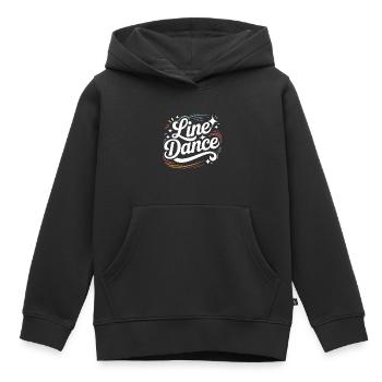 La danse en ligne : mon hobby - ma passion - mon truc - Sweat Premium à capuche enfant bio - noir - Devant - AI Model Kid Male (0cm)