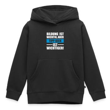 Tipp-Kick Sportart - Kinder Premium Organic Hoodie - Schwarz - Vorne - AI Model Kid Male (0cm)