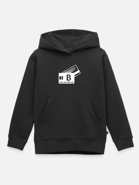 Bitcoin-Karte - Kinder Premium Organic Hoodie - Schwarz