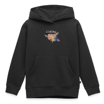 Einhirn - Sweat Premium à capuche enfant bio - noir - Devant - AI Model Kid Male (0cm)
