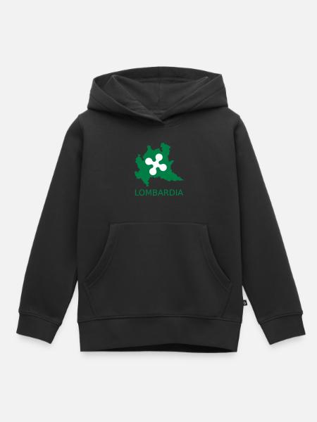 Lombardei Italien 1 - Kinder Premium Organic Hoodie - Schwarz