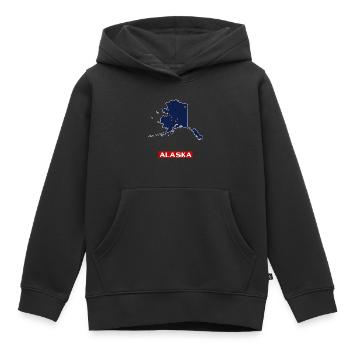 Alaska - Sweat Premium à capuche enfant bio - noir - Devant - AI Model Kid Male (0cm)