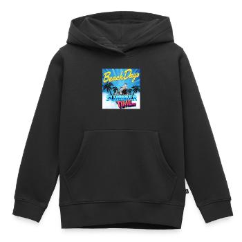 Heure d'été - Sweat Premium à capuche enfant bio - noir - Devant - AI Model Kid Male (0cm)