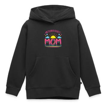 Drôle de météorologie Maman Météo Météo Cadeau - Sweat Premium à capuche enfant bio - noir - Devant - AI Model Kid Male (0cm)